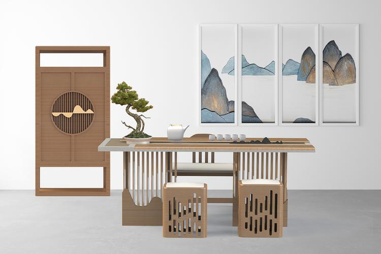 "山水意象"茶室家具设计